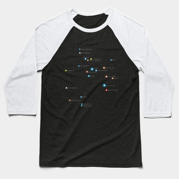 Constellation Sagittarius Baseball T-Shirt by GloopTrekker